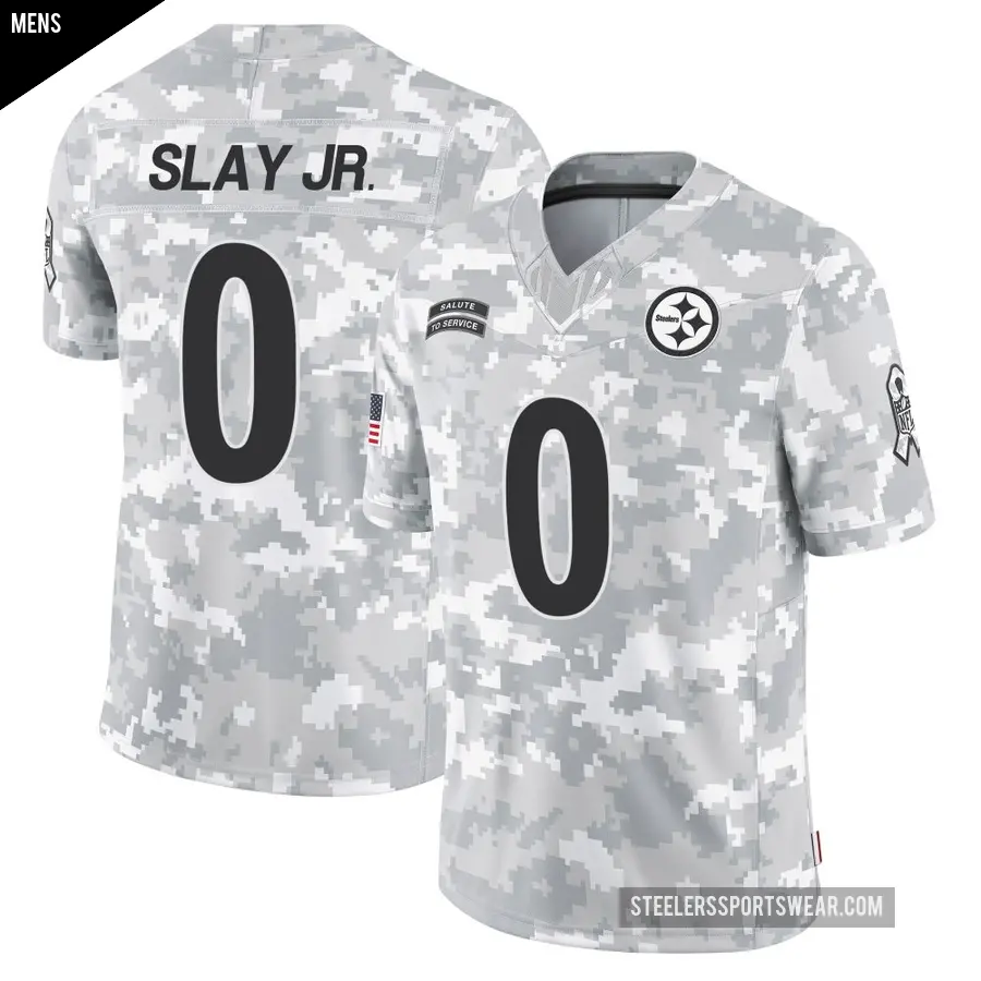 Men's Pittsburgh Steelers ＃0 Darius Slay Jr. Arctic Camo Limited 2024 Salute to Service Jersey
