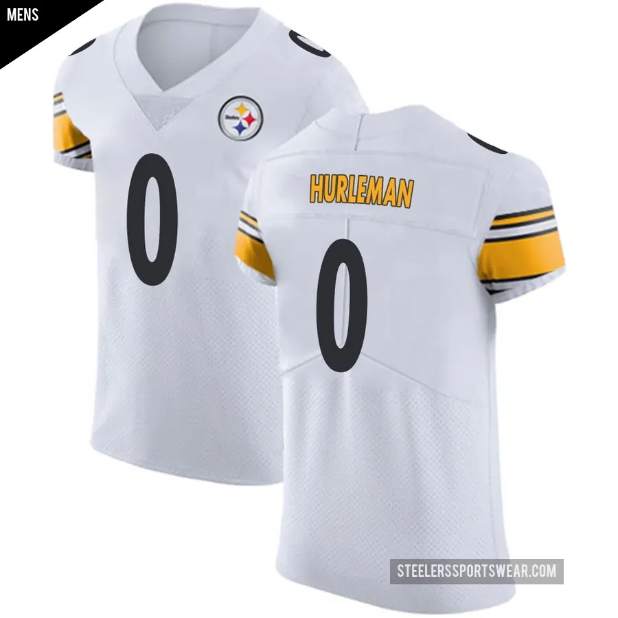 Men's Pittsburgh Steelers ＃0 Max Hurleman White Elite Vapor Untouchable Jersey