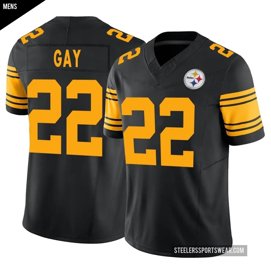 Men's Pittsburgh Steelers ＃22 William Gay Black Limited 2nd Alternate Vapor F.U.S.E. Jersey