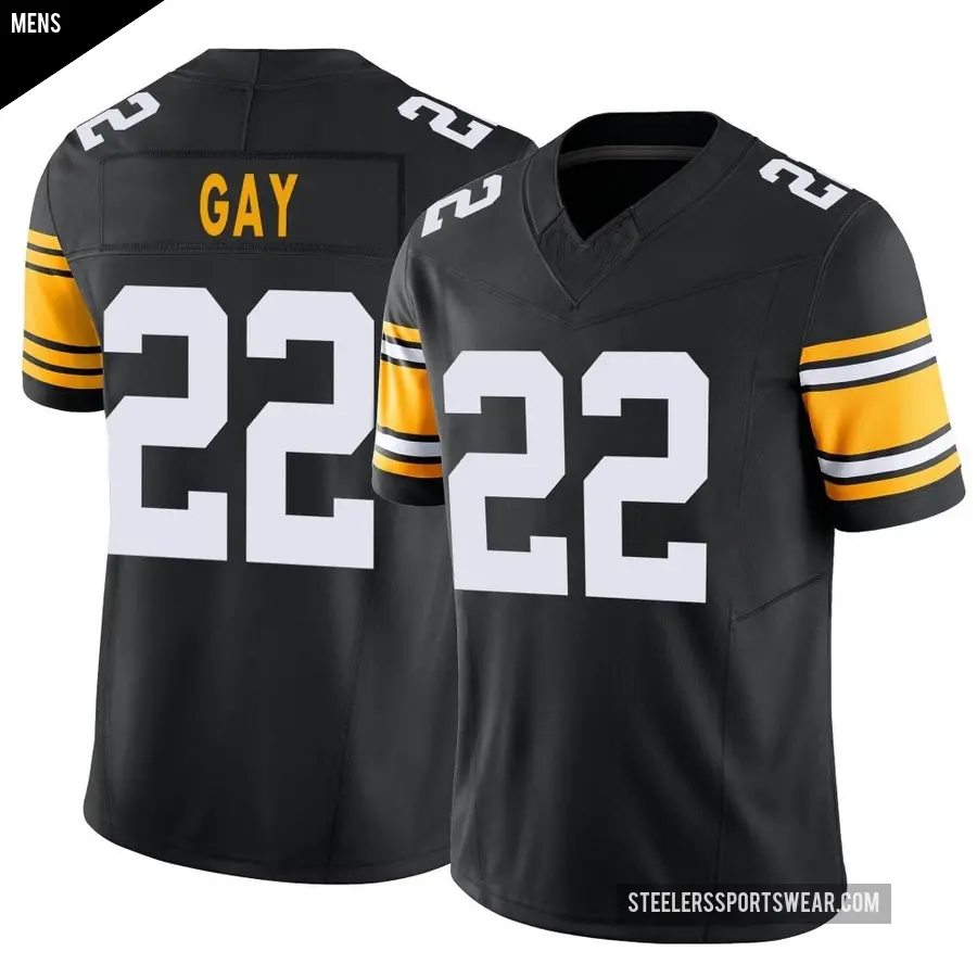 Men's Pittsburgh Steelers ＃22 William Gay Black Limited Alternate Vapor F.U.S.E. Jersey
