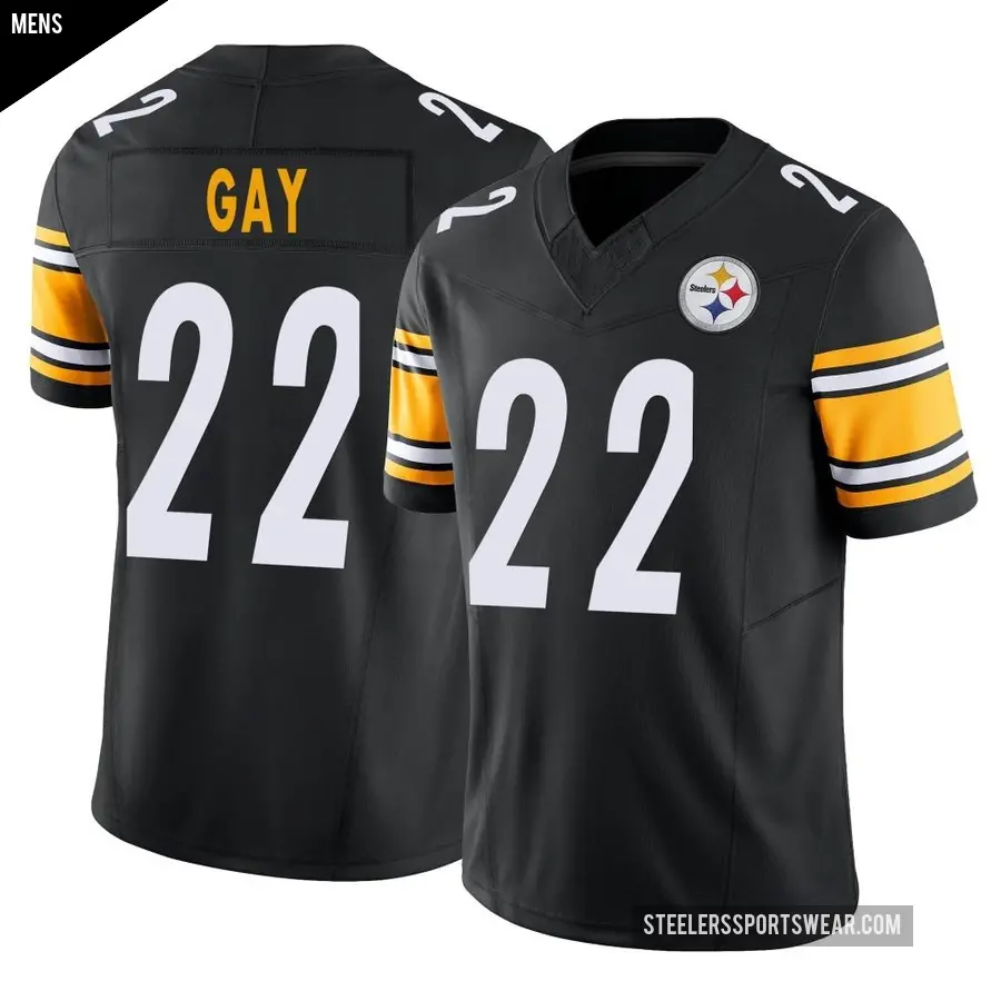Men's Pittsburgh Steelers ＃22 William Gay Black Limited Vapor F.U.S.E. Jersey