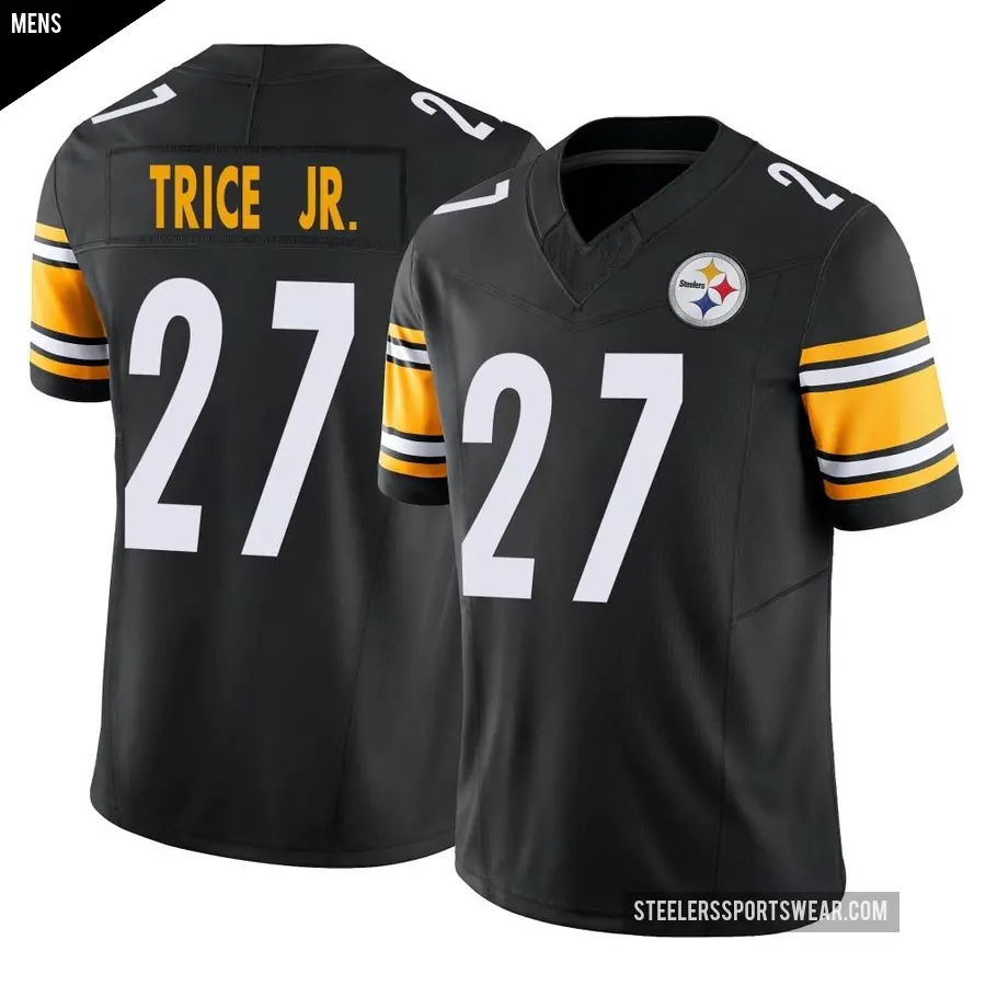 Men's Pittsburgh Steelers ＃27 Cory Trice Jr. Black Limited Vapor F.U.S.E. Jersey