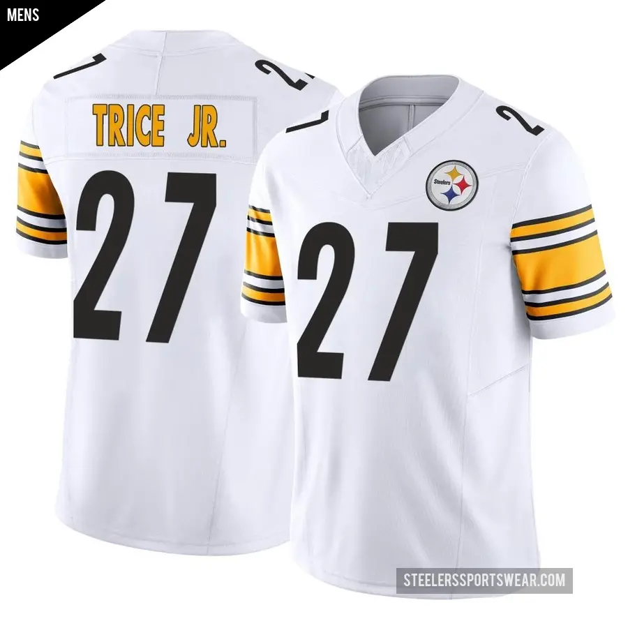 Men's Pittsburgh Steelers ＃27 Cory Trice Jr. White Limited Vapor F.U.S.E. Jersey
