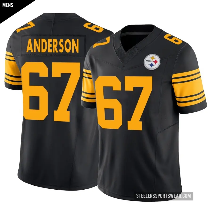 Men's Pittsburgh Steelers ＃67 Calvin Anderson Black Limited 2nd Alternate Vapor F.U.S.E. Jersey