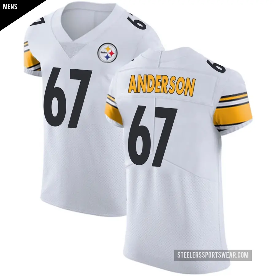 Men's Pittsburgh Steelers ＃67 Calvin Anderson White Elite Vapor Untouchable Jersey