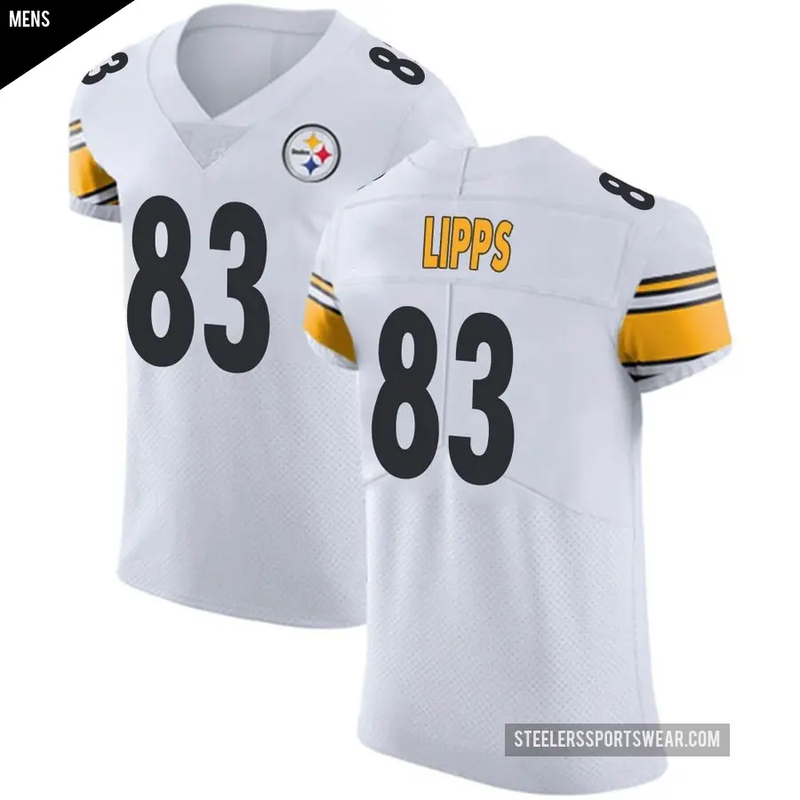 Men's Pittsburgh Steelers ＃83 Louis Lipps White Elite Vapor Untouchable Jersey