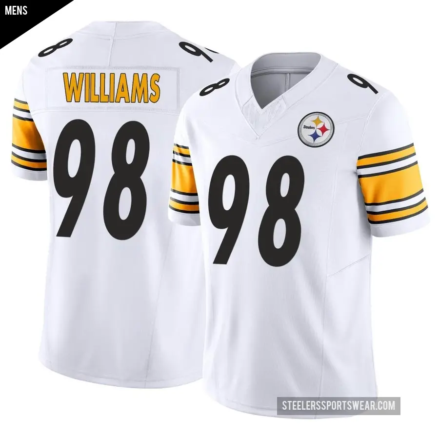 Men's Pittsburgh Steelers ＃98 Vince Williams White Limited Vapor F.U.S.E. Jersey