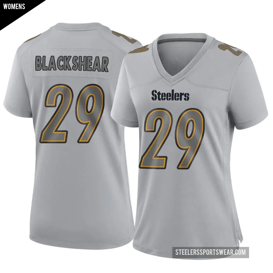 Women's Pittsburgh Steelers ＃29 Raheem Blackshear Gray Game Atmosphere Fashion Jersey