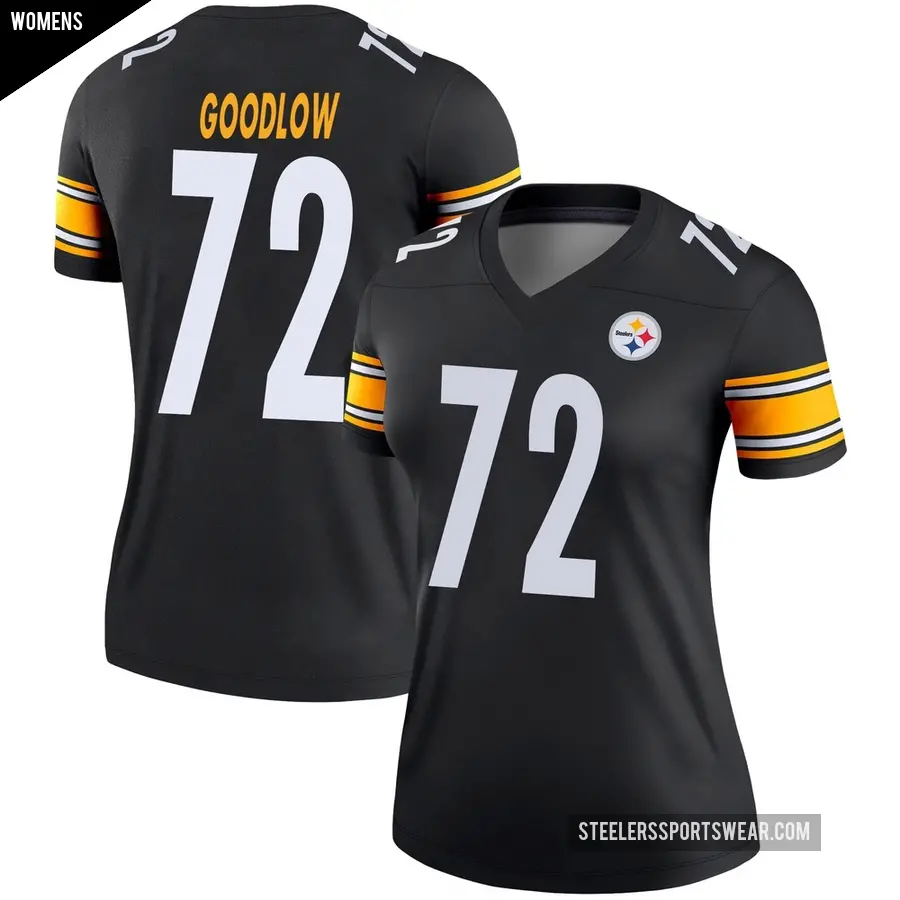Women's Pittsburgh Steelers ＃72 Anthony Goodlow Black Legend Jersey