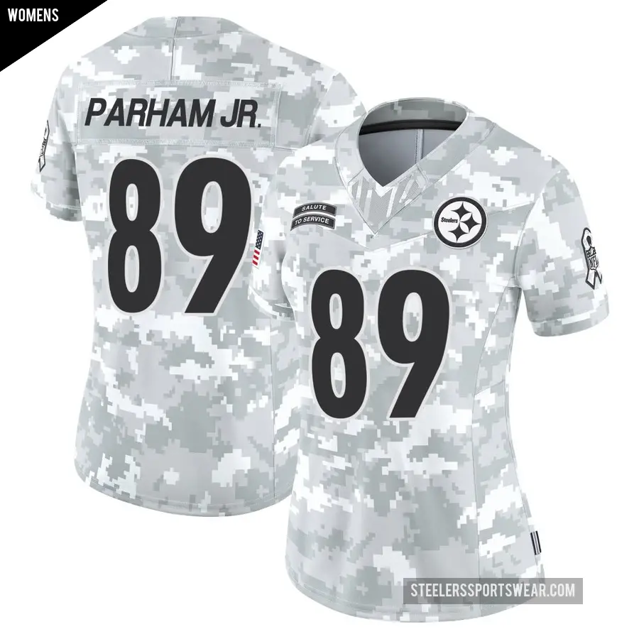 Women's Pittsburgh Steelers ＃89 Donald Parham Jr. Arctic Camo Limited 2024 Salute to Service Jersey