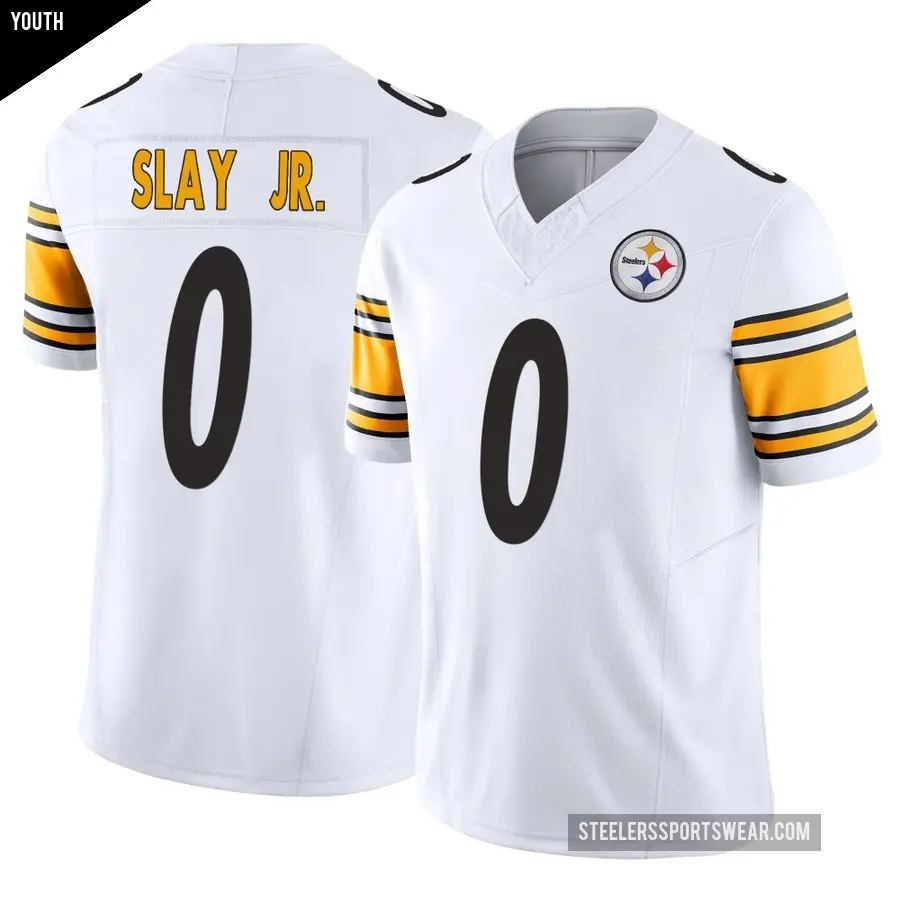 Youth Pittsburgh Steelers ＃0 Darius Slay Jr. White Limited Vapor F.U.S.E. Jersey
