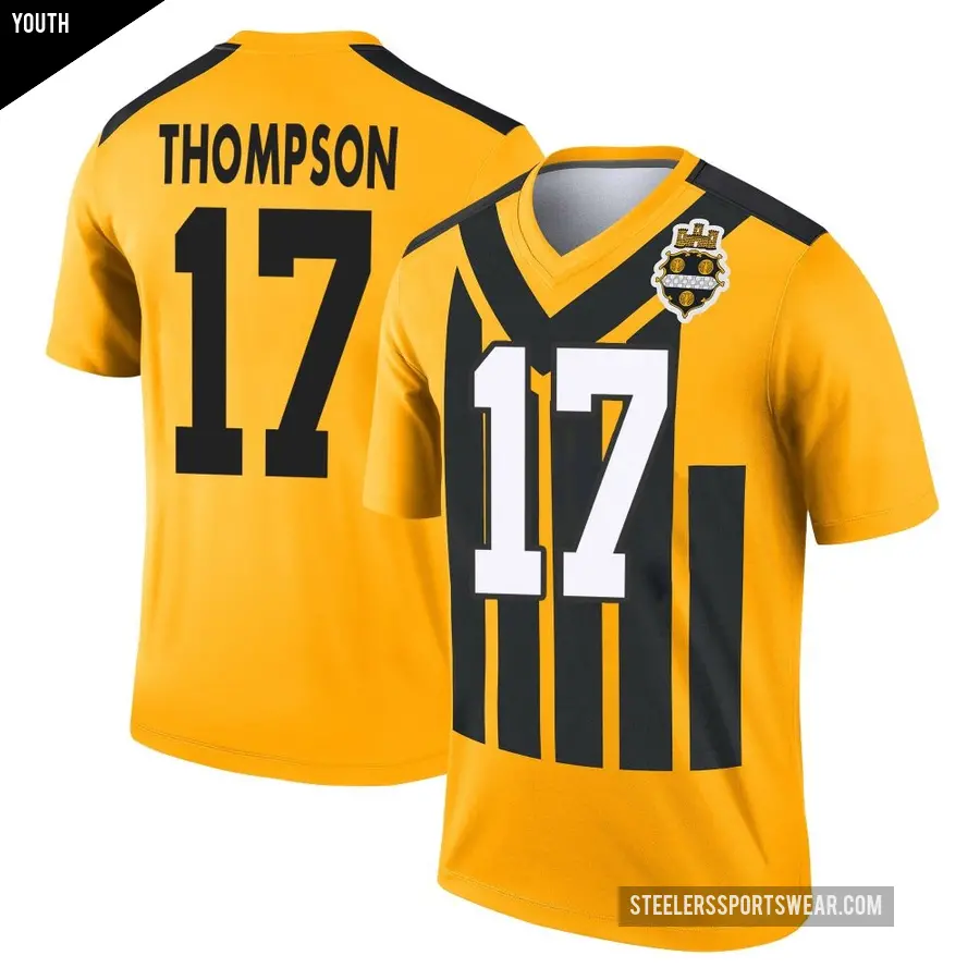 Youth Pittsburgh Steelers ＃17 Skylar Thompson Gold Legend Alternate 1933 Throwback Performance Jersey