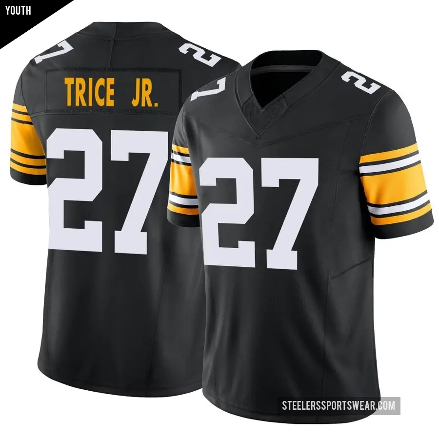 Youth Pittsburgh Steelers ＃27 Cory Trice Jr. Black Limited Alternate Vapor F.U.S.E. Jersey