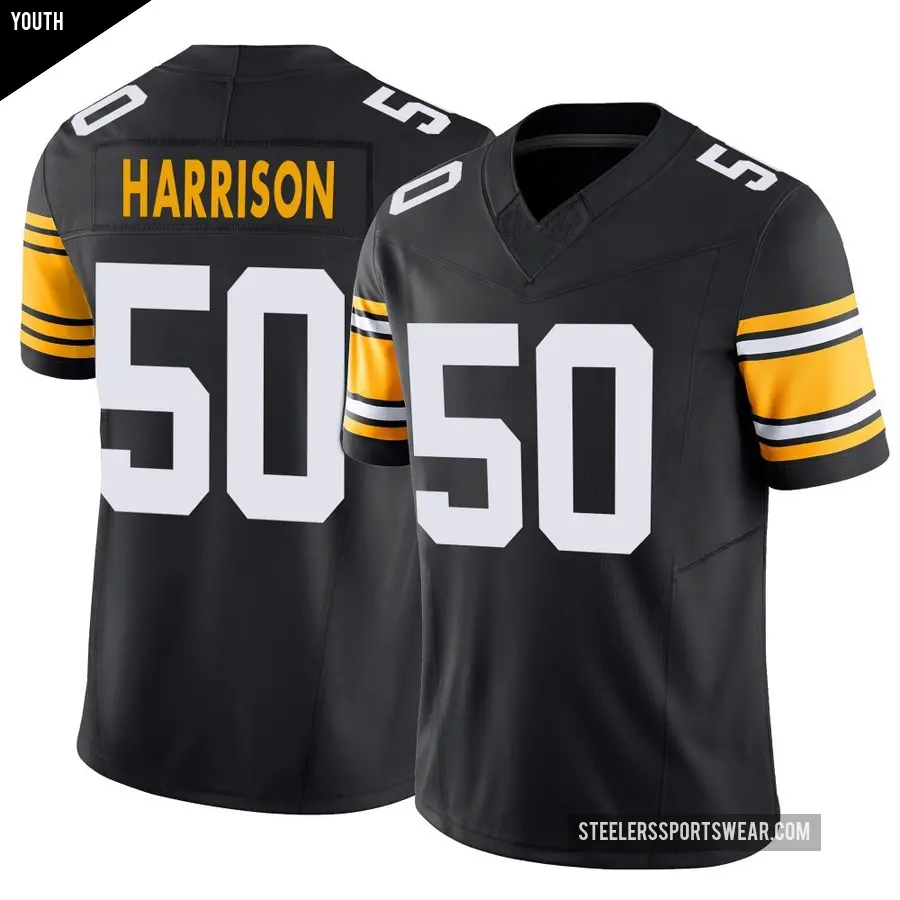 Youth Pittsburgh Steelers ＃50 Malik Harrison Black Limited Alternate Vapor F.U.S.E. Jersey