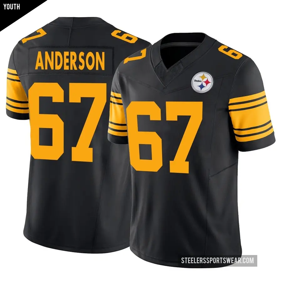 Youth Pittsburgh Steelers ＃67 Calvin Anderson Black Limited 2nd Alternate Vapor F.U.S.E. Jersey
