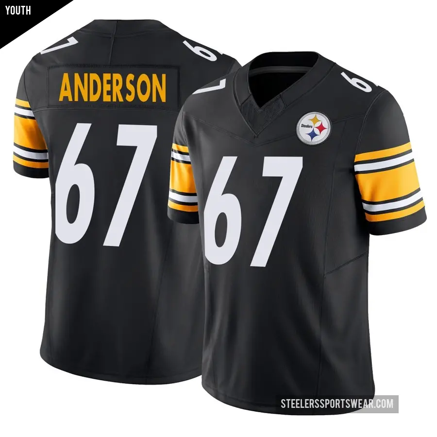 Youth Pittsburgh Steelers ＃67 Calvin Anderson Black Limited Vapor F.U.S.E. Jersey