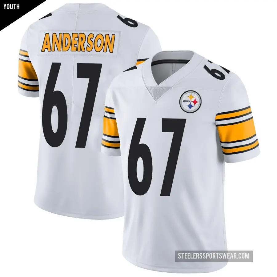 Youth Pittsburgh Steelers ＃67 Calvin Anderson White Limited Vapor Untouchable Jersey